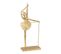 Statuette Déco "ballerine Jambe Haute" 38cm Or