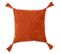 Coussin Déco "floches" 45x45cm Orange