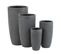 Lot De 4 Vases Design En Argile "neda" 96cm Gris