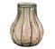 Vase Design En Verre "fusion" 30cm Taupe