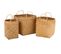 Lot De 3 Paniers Déco "rotin" 50cm Naturel