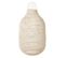 Lanterne Cylindrique "rotin" 78cm Blanc