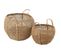 Lot De 2 Paniers De Rangement "tosai" 56cm Naturel