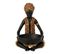 Statuette Déco "garçon Assis" 26cm Noir et Naturel