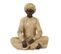 Statue Déco En Résine "indien Assis" 22cm Beige