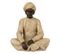 Statue Déco En Résine "indien Assis" 44cm Beige