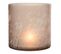 Photophore En Verre Design "herbe" 25cm Beige