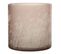 Photophore En Verre Design "herbe" 25cm Beige