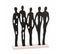 Statue Déco "5 Personnes" 41cm Noir