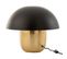 Lampe à Poser "champignon Métal" 50cm Noir et Or