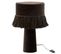 Lampe à Poser En Velours "eve" 36cm Noir