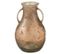 Vase Design En Verre "puisa" 32cm Marron