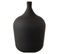 Vase Design En Verre "gentle" 55cm Noir Mat