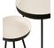 Lot De 3 Tables Gigognes "pulta" 67cm Noir et Blanc