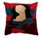 Coussin Déco En Cuir "femme" 45x45cm Rouge