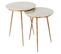 Lot De 2 Tables Gigognes "lolita" 56cm Or et Blanc