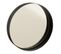 Miroir Mural Rond Déco "bord Métal" 51cm Noir