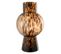 Vase Boule En Verre Design "poiso" 31cm Marron