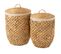 Lot De 2 Paniers à Linge "vitoria" 60cm Naturel