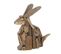 Statuette Déco En Bois Recyclé "lapin" 35cm Naturel