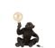 Lampe à Poser Déco "singe Assis" 37cm Noir