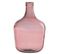 Vase Design En Verre "bouteille Déco" 42cm Rose