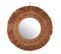 Miroir Mural Déco En Raphia "saffron" 65cm Marron