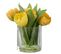 Fleur Artificielle et Vase "tulipes" 19cm Jaune