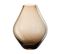 Vase Design En Verre "abby" 24cm Ambre Marron