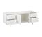 Buffet 4 Tiroirs et 2 Portes "remina" 150cm Blanc et Or