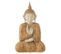 Statuette Déco "bouddha Assis" 26cm Beige