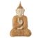 Statuette Déco "bouddha Assis" 39cm Beige