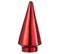 Sapin De Noël En Verre "led" 24cm Rouge