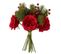 Bouquet De Fleurs Artificielles "roses" 28cm Rouge et Vert