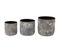 Lot De 3 Cache-pots En Métal "effy" 18cm Gris