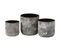 Lot De 3 Cache-pots En Métal "effy" 18cm Gris