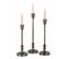 Lot De 3 Chandeliers Design "becca" 40cm Noir