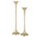 Lot De 2 Chandeliers Design "marie" 47cm Or Mat