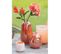 Vase Design "boule Verre" 17cm Rouge