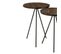 Lot De 2 Tables Gigognes "cercles" 58cm Marron