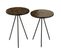 Lot De 2 Tables Gigognes "cercles" 58cm Marron