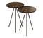 Lot De 2 Tables Gigognes "cercles" 58cm Marron