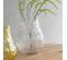 Vase Design En Verre "diamant" 28cm Transparent