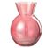 Vase Design En Verre "lucy" 28cm Rouge