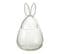 Bocal Design En Verre "lapin" 34cm Transparent