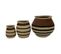 Lot De 3 Cache-pots Paniers Rayures "herbes Marines" 58cm Marron