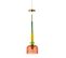 Lampe Suspension En Verre "fiona" 160cm Rouge