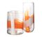 Vase Design En Verre "iggy" 27cm Blanc et Orange
