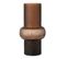 Vase Design Ligne et Boule "octave" 41cm Marron