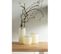 Vase Design En Verre Lignes "carla" 24cm Jaune Clair